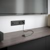 Розетка с быстрой зарядкой USB Type A+С черная (черный матовый) W1171708
