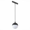 ST358.443.07 Магнитный трековый светильник подвесной Черный LED 1*7W 4000K 520Lm Ra&gt;80 120° IP20 D90xH90 48V SKYLINE 48