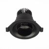 ST701.448.07 Св-к встр. Zoom Черный LED 1*7W 4000K 560Lm Ra 15°-60° IP20 D90xH65 170-240V Встраиваемые светильники