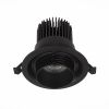 ST701.448.12 Св-к встр. Zoom Черный LED 1*12W 4000K 960Lm Ra90 15°-60° IP20 D115xH95 170-240V Встраиваемые светильники