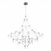 SL797.113.114 Люстра подвесная ST-Luce Хром, Прозрачный LED 114*0,45W 3000K GRAVETTA