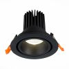 ST705.438.10 Св-к встр. Черный LED 1*10W 3000K 750Lm Ra&gt;90 38° IP20 D102xH85 170-240V Встраиваемые светильники