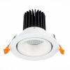 ST705.538.10 Св-к встр. Белый LED 1*10W 3000K 750Lm Ra&gt;90 38° IP20 D102xH85 170-240V Встраиваемые светильники