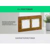 Рамка 2 поста (дуб) 3166 Frame-02 oak для Werkel