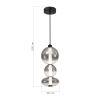 SL6119.403.24 Светильник подвесной ST-Luce Черный/Дымчато-Серый LED 1*24W 3000K PERLINA