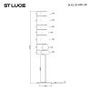 SL6119.405.40 Светильник напольный ST-Luce Черный/Дымчато-Серый LED 1*40W 3000K PERLINA