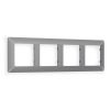 AF110504 Рамка ALFA Line (Сталь матовый) 4-ая