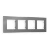 AF250504 Рамка ALFA Qubi (Сталь матовый) 4-ая
