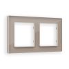 AF380602 Рамка ALFA Platos (Серо-бежевый Стекло закаленное натуральное) 2-ая