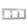 AF550103 Рамка ALFA Platos (Серебро Металл шлифованный) 3-ая