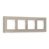 AF580364 Рамка ALFA Arctic (Серо-бежевый Стекло органическое) 4-ая