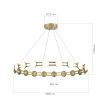 SL6610.203.20 Светильник подвесной ST-Luce золотистый/белый LED 1*40W 4000K MONRO