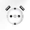 Розетка встраиваемая VOLTUM S70 с заземлением и защитными шторками, 16А, с USB, A+A, (белый матовый)