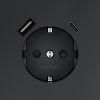 Розетка встраиваемая VOLTUM S70 с заземлением и защитными шторками, 16А, с USB, A+С, (графит)