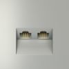 Розетка компьютерная встраиваемая VOLTUM S70 двойная RJ45+RJ45 кат.6, (сталь)