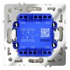Проходной переключатель встраиваемый VOLTUM S70 двухклавишный 10А, (сталь)