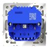 Розетка встраиваемая VOLTUM S70 с заземлением и защитными шторками, 16А, с USB, A+A, (шелк)