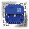 Розетка встраиваемая VOLTUM S70 с заземлением и защитными шторками, 16А, с USB, A+С, (сталь)