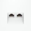 Розетка компьютерная встраиваемая VOLTUM S70 двойная RJ45+RJ45 кат.6, (белый матовый)