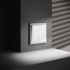 Проходной переключатель встраиваемый VOLTUM S70 двухклавишный с подсветкой 10А, (белый матовый)