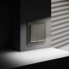 Проходной переключатель встраиваемый VOLTUM S70 двухклавишный с подсветкой 10А, (шелк)