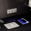 Проходной переключатель встраиваемый VOLTUM S70 двухклавишный с подсветкой 10А, (шелк)