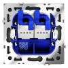 Розетка компьютерная встраиваемая VOLTUM S70 двойная RJ45+RJ45 кат.6, (титан)