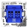 Розетка акустическая встраиваемая VOLTUM S70 4-местная, (шелк)