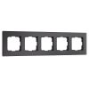 W0053108/ Рамка на 5 постов Senso (черный, стекло soft-touch) W0053108