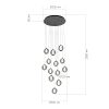 SL6520.403.13 Светильник подвесной ST-Luce черный жемчуг/прозрачно-дымчатый LED 1*65W 4000K HELMI