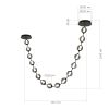 SL6520.403.16 Светильник подвесной ST-Luce черный жемчуг/прозрачно-дымчатый LED 1*80W 4000K HELMI