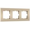 W0032911/ Рамка на 3 поста Slab (шампань софт) W0032911