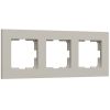 W0032917/ Рамка на 3 поста Slab (дымчатый софт) W0032917