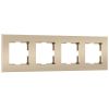 W0042911/ Рамка на 4 поста Slab (шампань софт) W0042911
