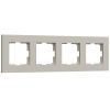 W0042917/ Рамка на 4 поста Slab (дымчатый софт) W0042917