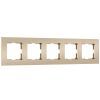 W0052911/ Рамка на 5 постов Slab (шампань софт) W0052911
