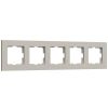 W0052917/ Рамка на 5 постов Slab (дымчатый софт) W0052917