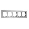 Рамка из металла на 5 постов AluMax алюминий W0053506