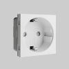W1171160/ Модульная розетка с заземлением и шторками 45*45  (белый) W1171160
