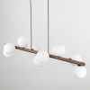 Подвесной светильник со стеклянными плафонами 10273 Estera Wood