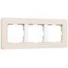 Рамка из поликарбоната на 3 поста Split айвори/белый, soft-touch W0033066