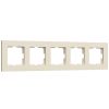 Рамка из поликарбоната на 5 постов Slab айвори софт W0052962