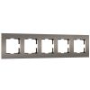 Рамка из поликарбоната на 5 постов Slab бронза софт W0052963