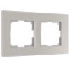 Рамка из стекла на 2 поста Senso дымчатый soft-touch W0023117