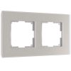 Рамка из стекла на 2 поста Senso дымчатый soft-touch W0023117