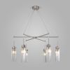 Умная подвесная люстра с хрусталем 60163/6 никель