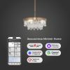 Умная потолочная люстра с хрусталем 60165/3 латунь