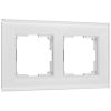 Рамка из стекла на 2 поста Senso белый soft-touch W0023101