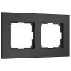 Рамка из стекла на 2 поста Senso черный soft-touch W0023108