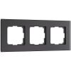 Рамка из стекла на 3 поста Senso черный soft-touch W0033108